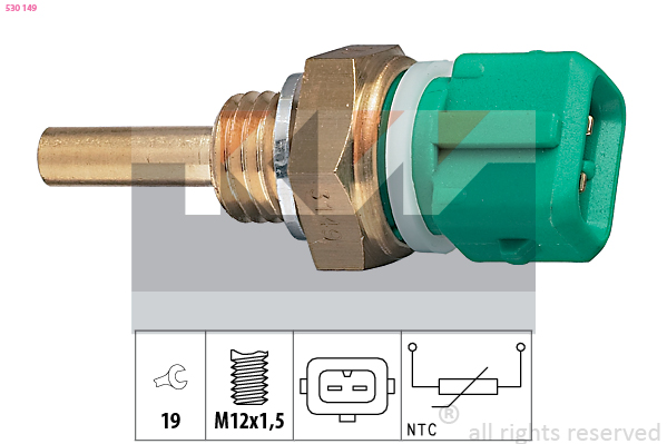 Senzor,temperatura lichid de racire 530 149 KW
